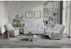 U6028 - 3 Piece Living Room Set (Reclining Sofa / Console Reclining Loveseat / Glider Recliner) - Gray