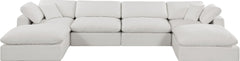 Comfy - 6 Piece Linen Modular Double Chaise Sectional