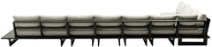 Maldives - 7 Piece Water Resistant Outdoor Patio Modular Sectional With Gray Base