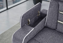 U1895 - P2 Console Reclining Loveseat With IS And LED - Dark Gray