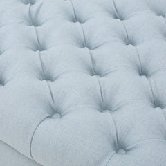 Hayes - Contemporary Armed Storage Bench With Rolled Arms And Button Tufting
