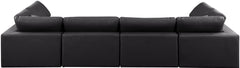 Comfy - 6 Piece Faux Leather Modular Armless Sectional