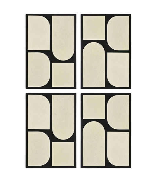 Icon - Mango Wood 4 Piece Wall Art