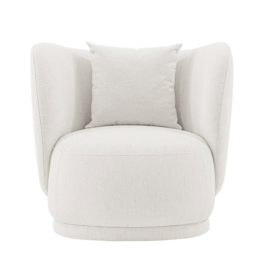 Weave - Accent Chair With Pillow, Comfortable Seating For Living Room - Cream
