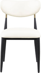Ronda - Vegan Leather Upholstered Dining Side Chair - Black Legs