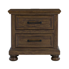 2 Drawer Nightstand With USB Charging Station