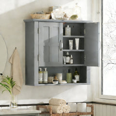 Multi Functional Wall Mounted Cabinet With Adjustable Shelves For Bathroom