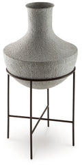 Estonbank - Vase - 30" - Distressed Cream