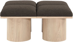 Pavilion - 4 Piece Modular Bench With Natural Base