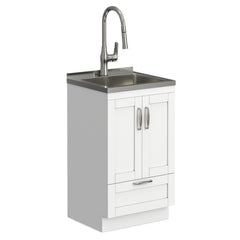 Reed - Deluxe Laundry Cabinet With Pull-Out Faucet And Stainless Steel Sink
