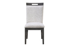 D4238 - 9 Piece Dining Room Set (Dining Table And 8 Dining Chairs) - Clear / Dark Brown / Light Gray