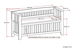 Acadian - Entryway Storage Bench - Distressed Gray