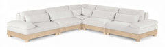 Turin - Chenille Fabric Upholstered Modular Sectional - White
