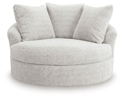 Cuddle Plush - 3 Pc. - 3-Piece Sectional, Chair And Ottoman - Arctic