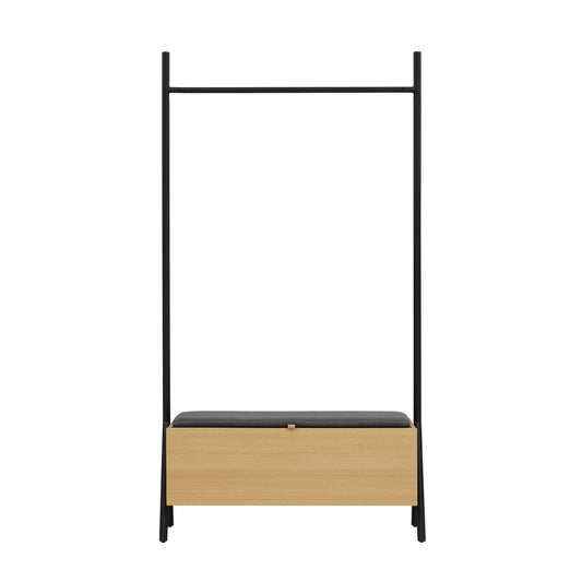 Paloma - Open Hanging Closet With Storage - Light Oak