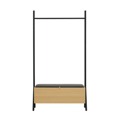 Paloma - Open Hanging Closet With Storage - Light Oak