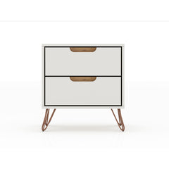 Rockefeller - Nightstand With 2 Drawers - Off White