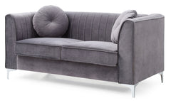Glam Styled Micro Suede Loveseat