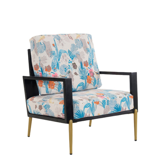 Modern Armchair With Solid Wood Frame
