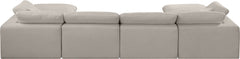Comfy - 6 Piece Linen Modular Double Chaise Sectional