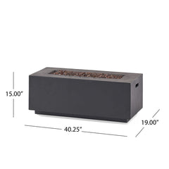 Contemporary Outdoor 40, 000 Btu Propane Fire Pit - Dark Gray