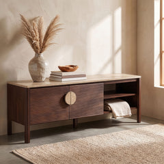 Varenna - 57.25" Acacia Wood Media Console