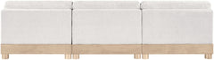 Turin - Chenille Fabric Upholstered Modular Sectional - White