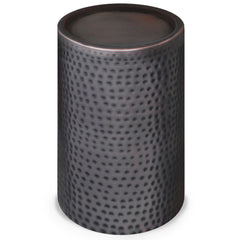 Corbin - Side Table - Hammered Antique Copper - Brown