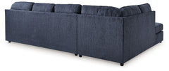 Albar Place - 2-Piece Sectional With Raf Sofa Chaise - Cobalt