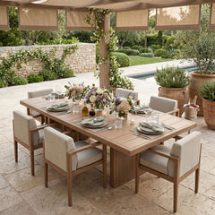 Solace - Acacia Wood Outdoor Patio Dining Table - Natural