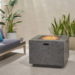 Outdoor Patio Gas Burning Fire Pit Table 50, 000 Btu, Square