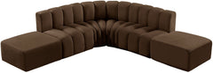 Arc - Velvet 6 Piece Corner Modular Sofa