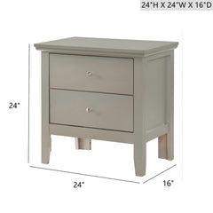 English Dovetailed Drawers Nightstand