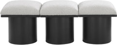 Pavilion - 3 Piece Modular Bench With Black Base