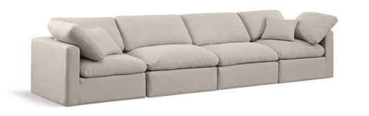 Indulge - Linen 4 Seat Modular Sofa