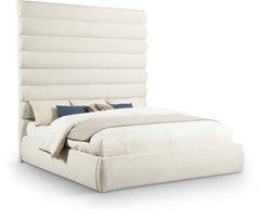 Adam - Boucle Fabric Bed With 89" Headboard