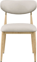 Ronda - Vegan Leather Upholstered Dining Side Chair - Natural Legs