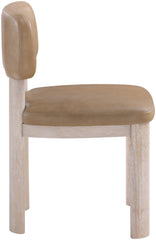 Paloma - Vegan Leather Upholstered Dining Chair (Set of 2) - Tan / Rich Natural