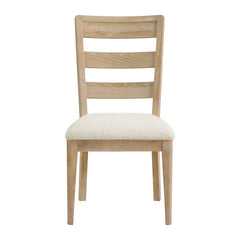 Upholstered Dining Chair With Ladder Back Design (Set of 2)