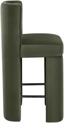 Zuno - Velvet Performance Fabric Upholstered Counter Stool (Set of 2)