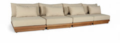 Mirella - 4 Piece Water Resistant Fabric Outdoor Patio Modular Sectional