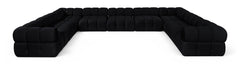 Orin - Velvet Performance Fabric Upholstered 9 Piece Sectional