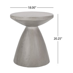 Outdoor Lightweight, Concrete Side Table - Light Gray