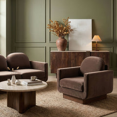 Diviento - Velvet Performance Fabric Upholstered Accent Chair