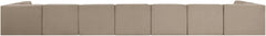 Rummi - Armless Velvet Performance Fabric Upholstered 9 Piece Modular Sectional