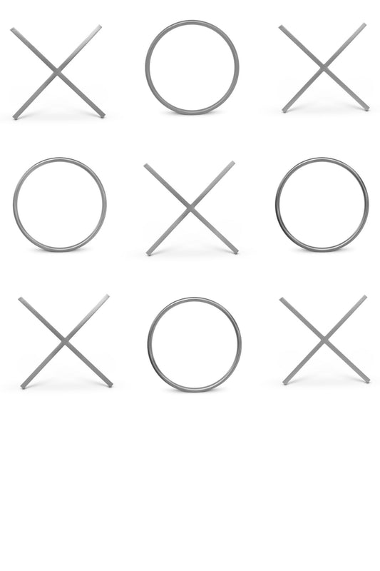 XOXO - Steel Wall Decor - Pearl Silver