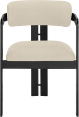 Aurum - Vegan Leather Upholstered Dining Chair With Graphite Black Base (Set of 2)