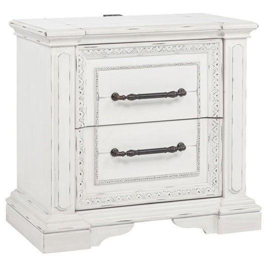 Mckinney - 2-Drawer Nightstand With Dual USB - Vintage White