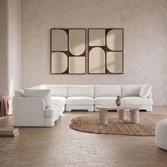 Hammond - Velvet Performance Fabric Upholstered 7 Piece Corner Sectional