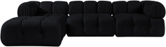 Orin - Velvet 4 Piece Modular Sectional With Chaise